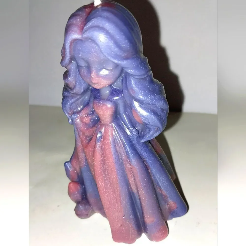 Hand crafted limited edition whimsical princess candle